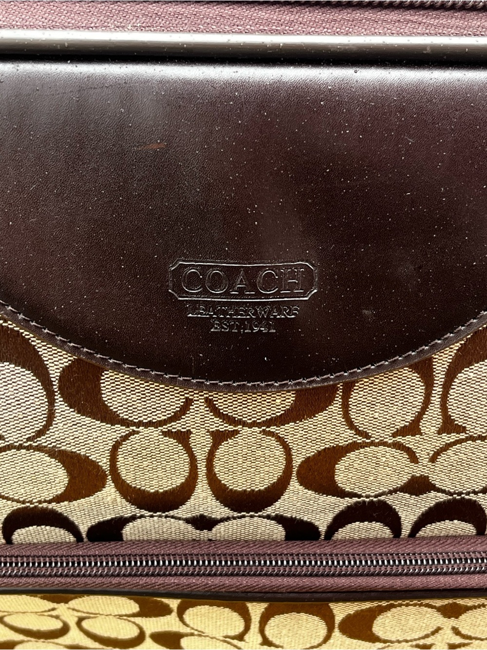 Coach Signature Canvas Carry-On in Brown and Tan - Picture 4 of 16